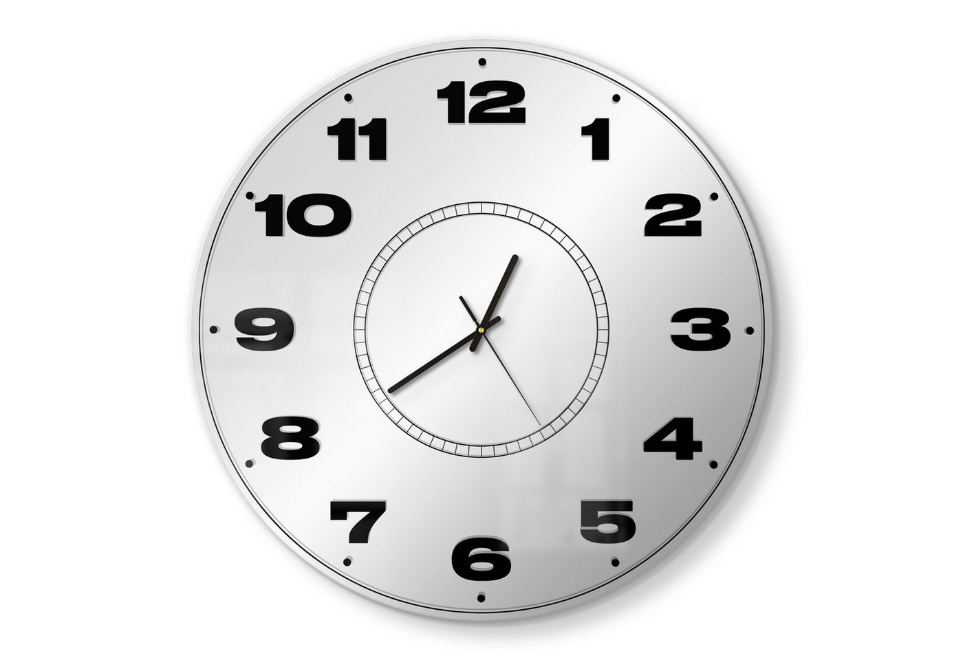 DEQORI Wanduhr (Spiegeluhr Spiegel modern Wand Wohnzimmer Uhr Design Küchenuhr Quarz) von DEQORI