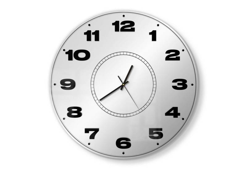 DEQORI Wanduhr (Spiegeluhr Spiegel modern Wand Wohnzimmer Uhr Design Küchenuhr Quarz) von DEQORI