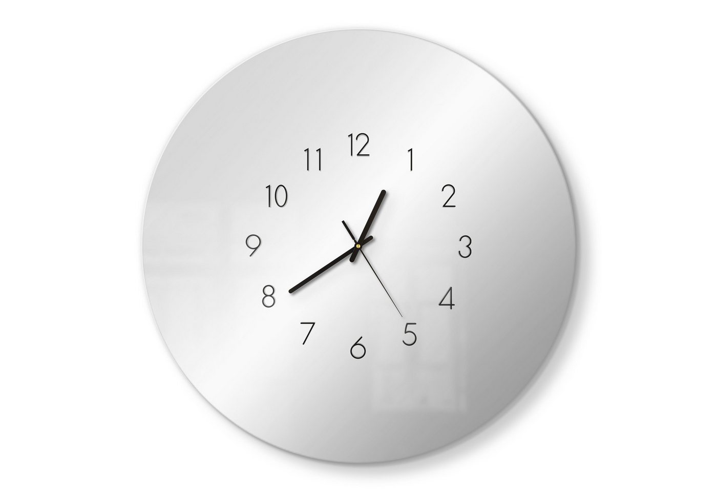 DEQORI Wanduhr (Spiegeluhr Spiegel modern Wand Wohnzimmer Uhr Design Küchenuhr Quarz) von DEQORI