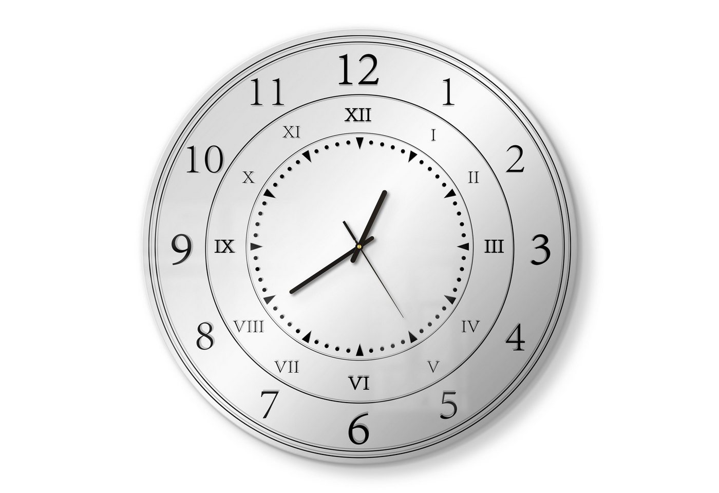 DEQORI Wanduhr (Spiegeluhr Spiegel modern Wand Wohnzimmer Uhr Design Küchenuhr Quarz) von DEQORI