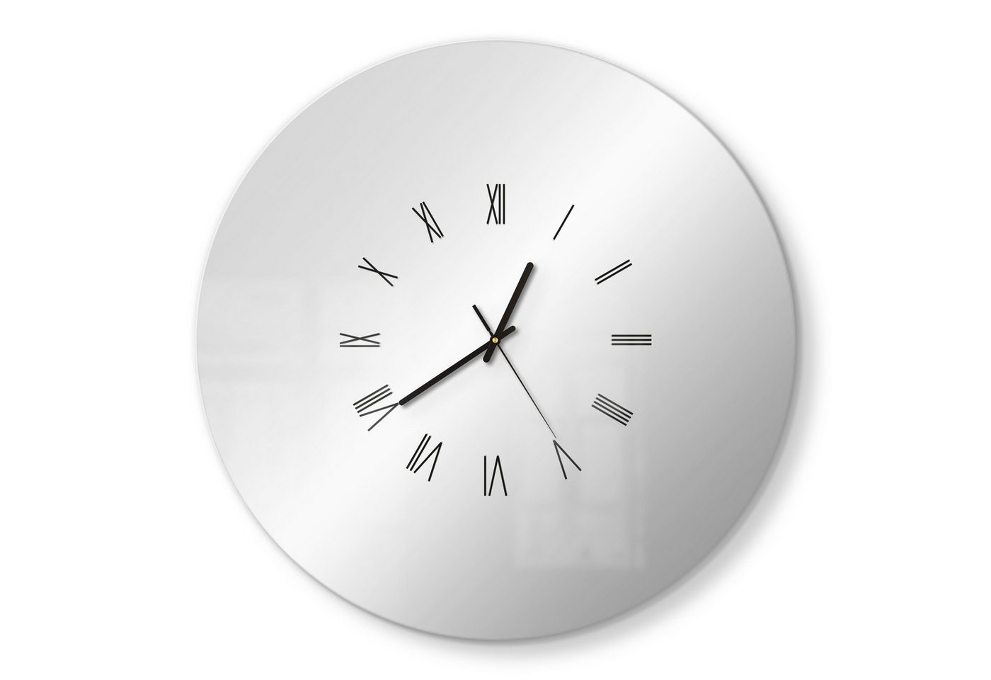 DEQORI Wanduhr (Spiegeluhr Spiegel modern Wand Wohnzimmer Uhr Design Küchenuhr Quarz) von DEQORI