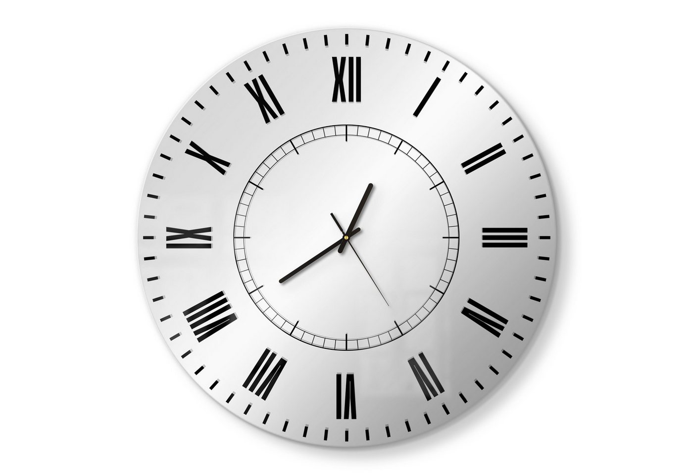 DEQORI Wanduhr (Spiegeluhr Spiegel modern Wand Wohnzimmer Uhr Design Küchenuhr Quarz) von DEQORI