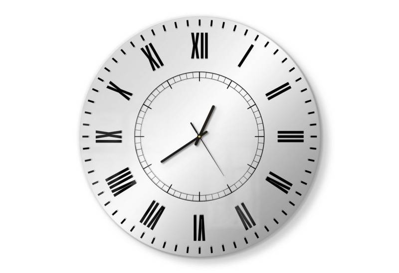 DEQORI Wanduhr (Spiegeluhr Spiegel modern Wand Wohnzimmer Uhr Design Küchenuhr Quarz) von DEQORI