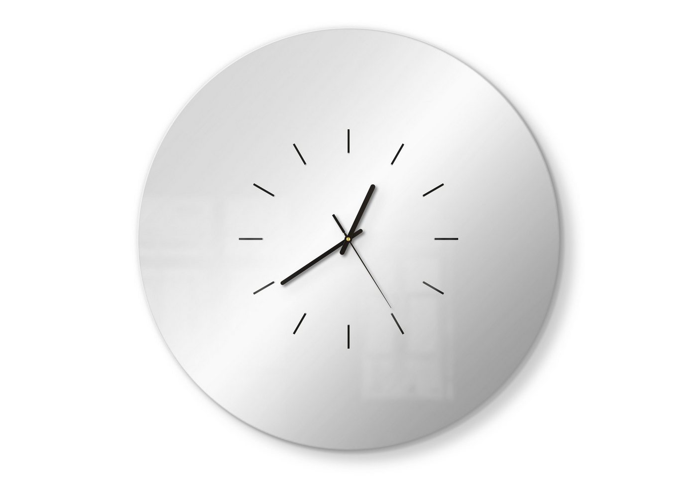 DEQORI Wanduhr (Spiegeluhr Spiegel modern Wand Wohnzimmer Uhr Design Küchenuhr Quarz) von DEQORI