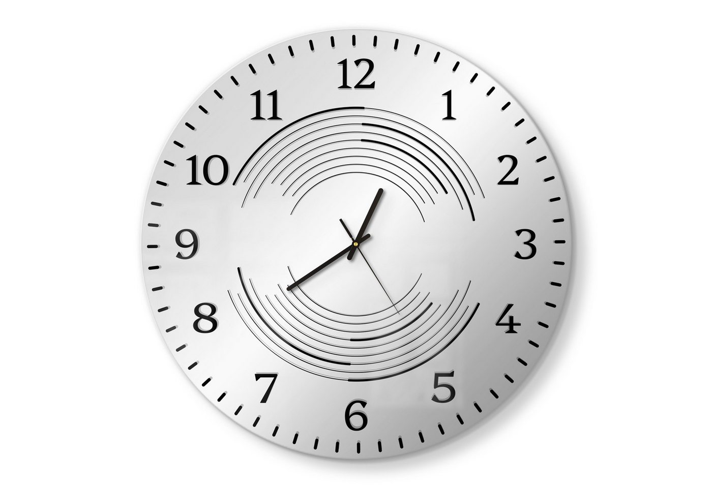 DEQORI Wanduhr (Spiegeluhr Spiegel modern Wand Wohnzimmer Uhr Design Küchenuhr Quarz) von DEQORI