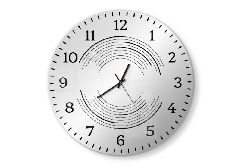 DEQORI Wanduhr (Spiegeluhr Spiegel modern Wand Wohnzimmer Uhr Design Küchenuhr Quarz) von DEQORI