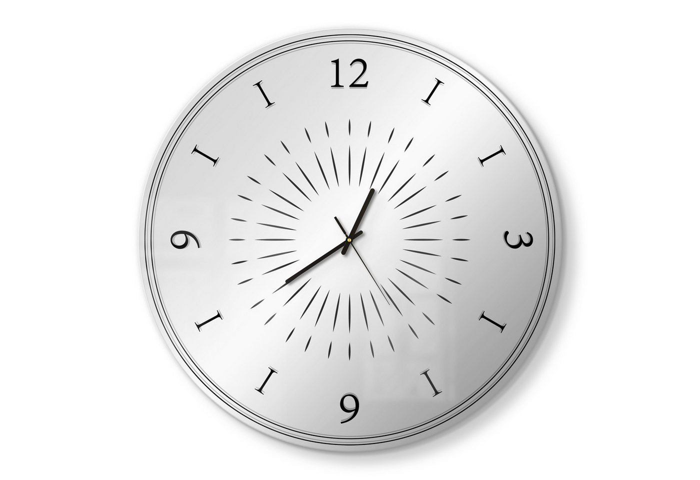 DEQORI Wanduhr (Spiegeluhr Spiegel modern Wand Wohnzimmer Uhr Design Küchenuhr Quarz) von DEQORI