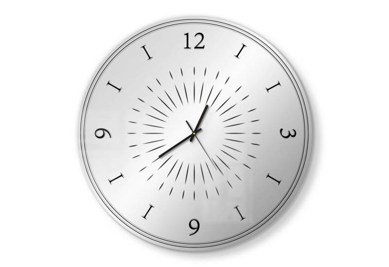 DEQORI Wanduhr (Spiegeluhr Spiegel modern Wand Wohnzimmer Uhr Design Küchenuhr Quarz) von DEQORI