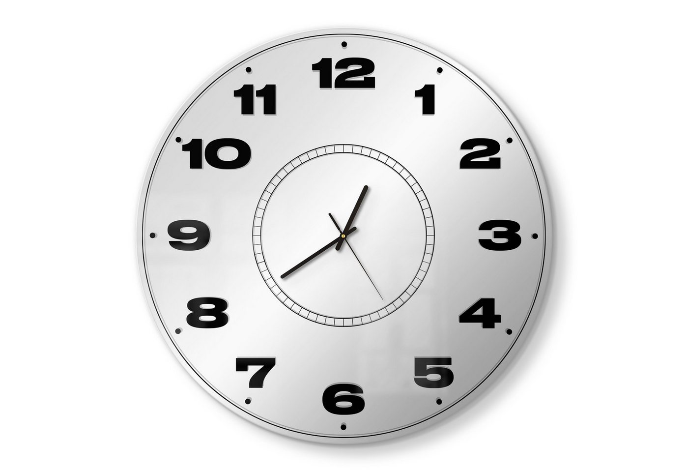 DEQORI Wanduhr (Spiegeluhr Spiegel modern Wand Wohnzimmer Uhr Design Küchenuhr Quarz) von DEQORI