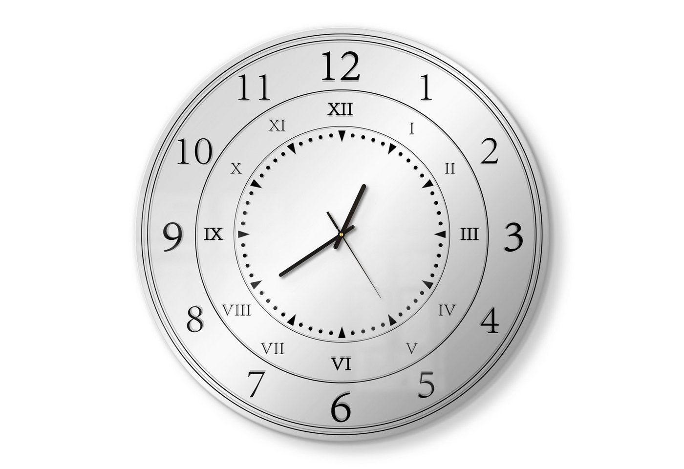 DEQORI Wanduhr (Spiegeluhr Spiegel modern Wand Wohnzimmer Uhr Design Küchenuhr Quarz) von DEQORI