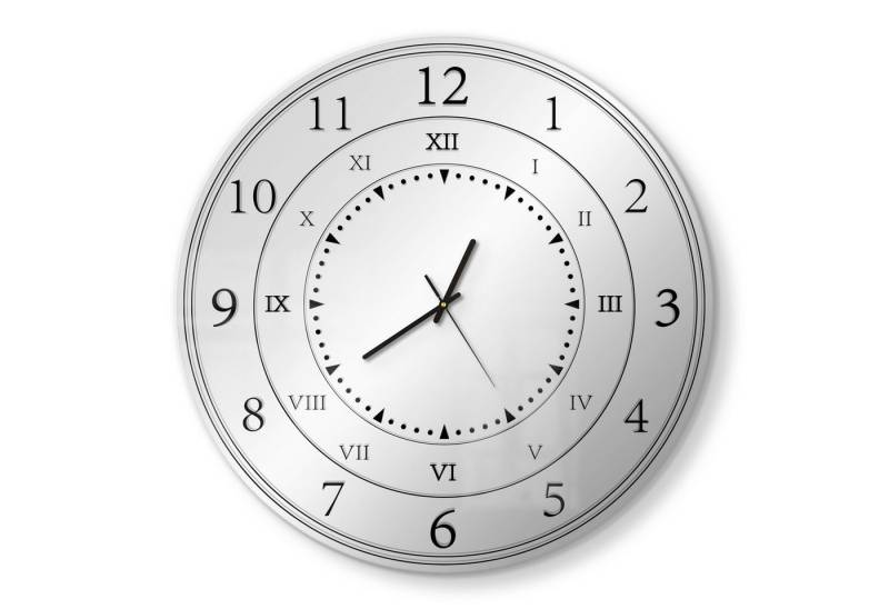 DEQORI Wanduhr (Spiegeluhr Spiegel modern Wand Wohnzimmer Uhr Design Küchenuhr Quarz) von DEQORI