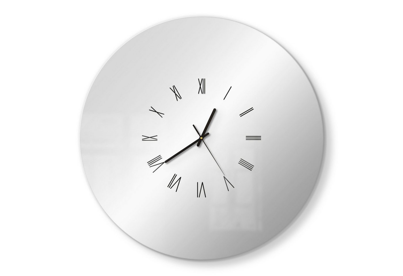 DEQORI Wanduhr (Spiegeluhr Spiegel modern Wand Wohnzimmer Uhr Design Küchenuhr Quarz) von DEQORI