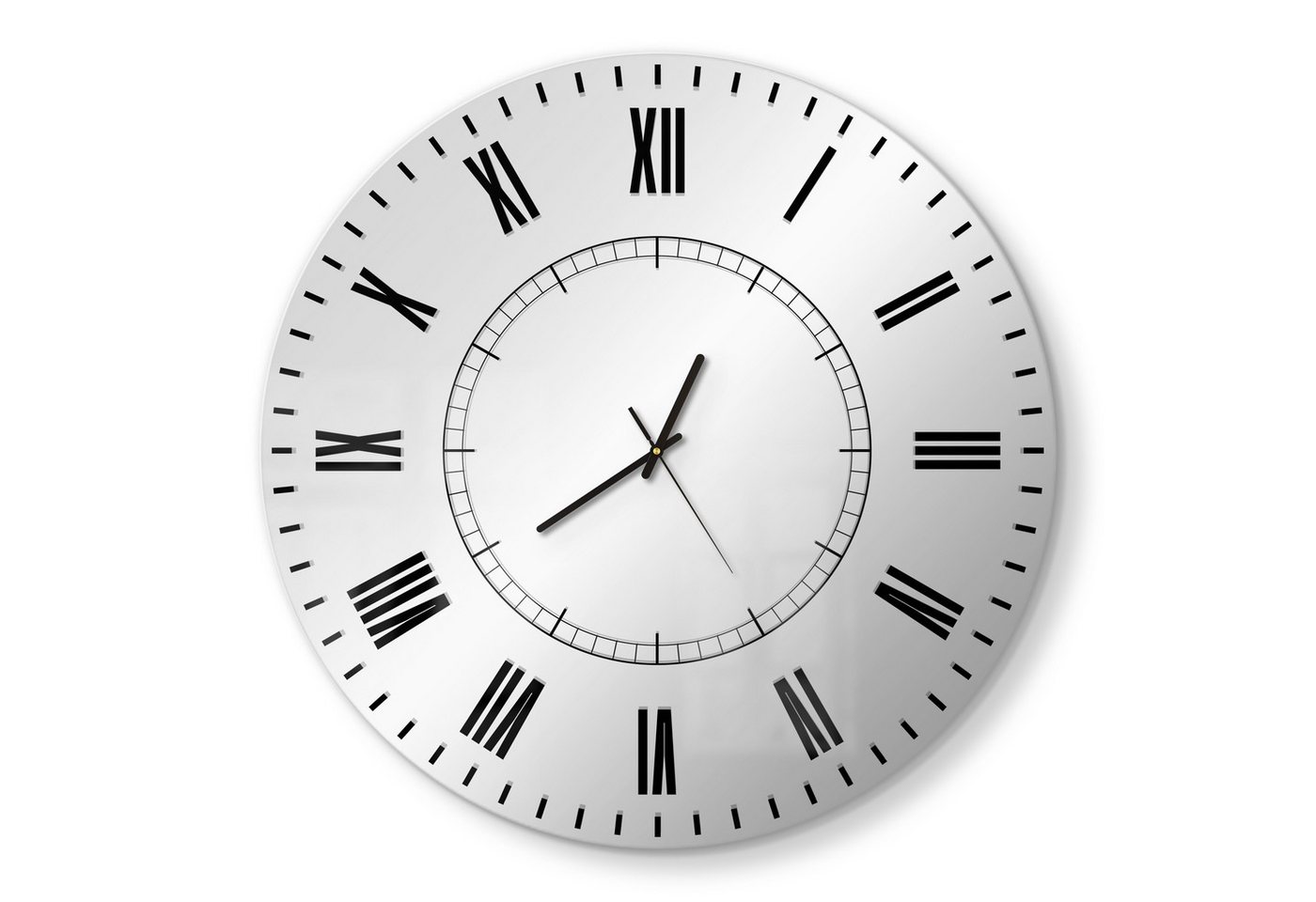 DEQORI Wanduhr (Spiegeluhr Spiegel modern Wand Wohnzimmer Uhr Design Küchenuhr Quarz) von DEQORI