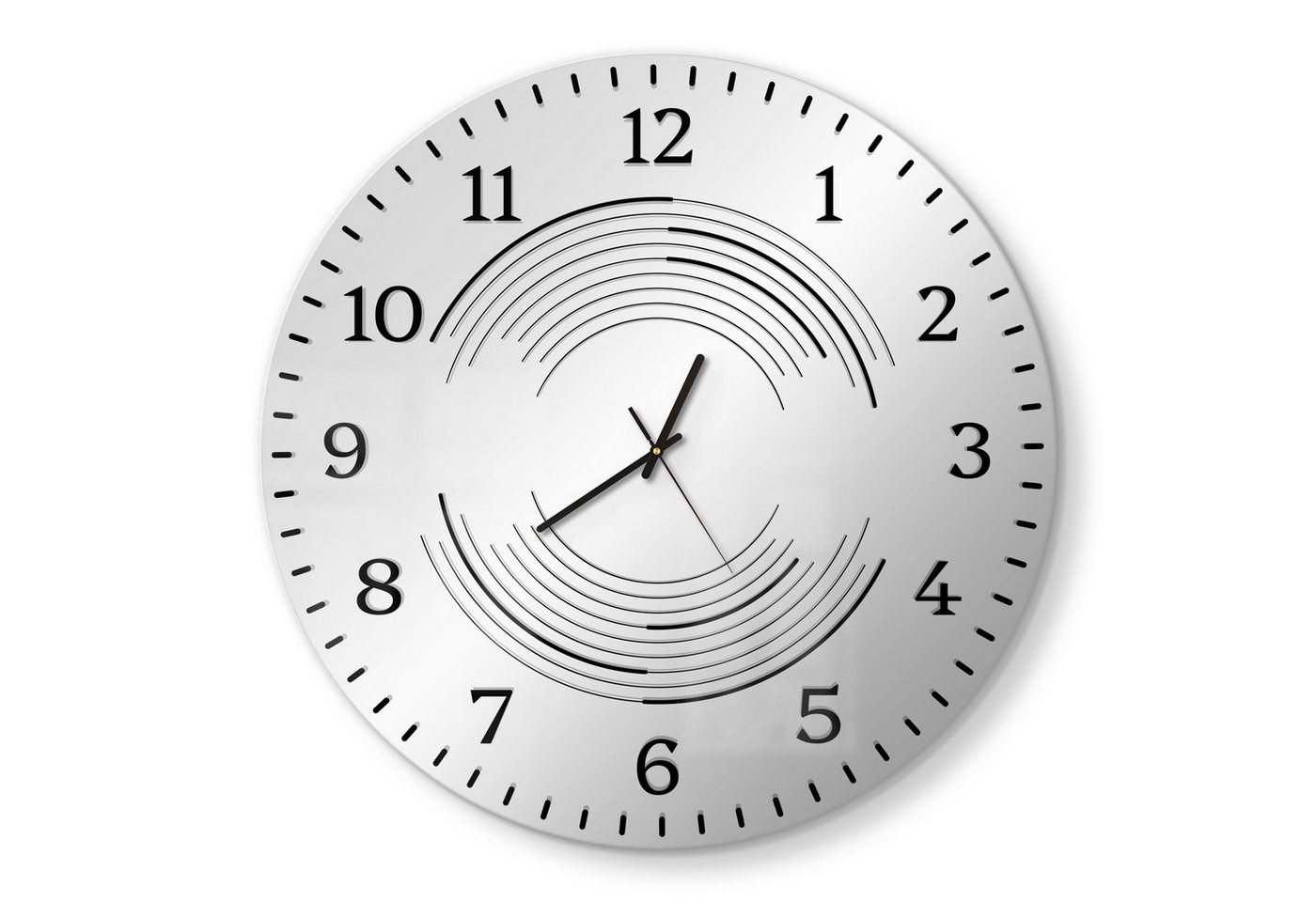 DEQORI Wanduhr (Spiegeluhr Spiegel modern Wand Wohnzimmer Uhr Design Küchenuhr Quarz) von DEQORI