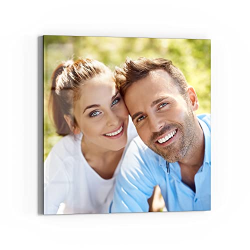 DEQORI personalisiertes Glasbild | eigenes Bild auf Echtglas | quadratisch einteilig 30x30 cm | Foto Geschenk | Wandbild für Wohnzimmer, Schlafzimmer, Flur & Küche | individuelle Wanddeko von DEQORI