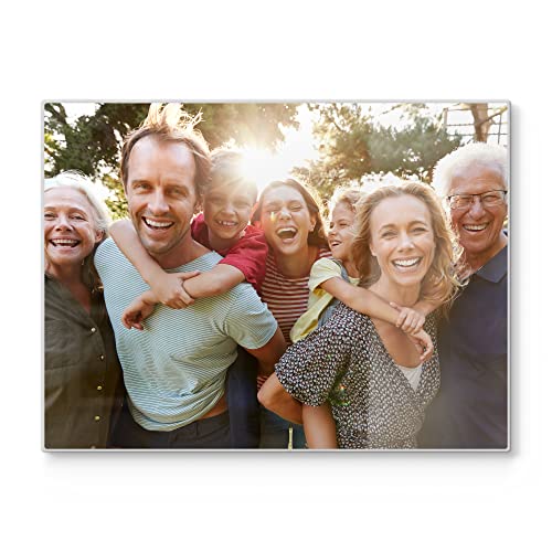 DEQORI personalisiertes Schneidebrett mit Foto aus Glas | 40x30 cm groß | eigenes Bild | Design Schneideplatte für Küche | Frühstücksbrett antibakteriell & rutschfest | Glasplatte & Servierplatte von DEQORI