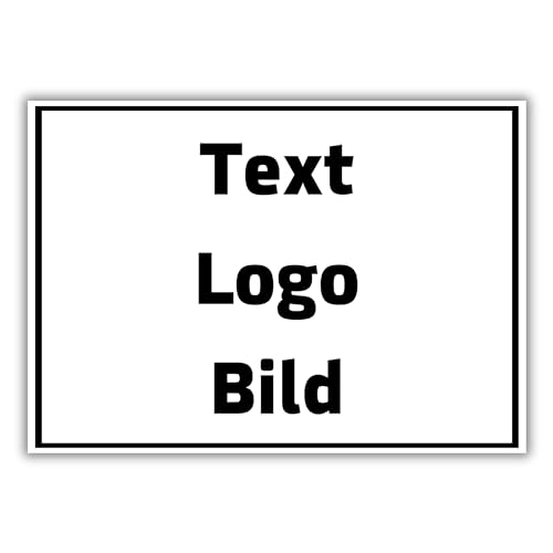 DIN A3 Personalisierbares Hinweisschild mit eigenem Wunschtext, Schild mit eigenem Text, Text schwarz Schild, 297 mm x 420 mm | Made in Germany | (Weiß) von DER WERBEMARKT