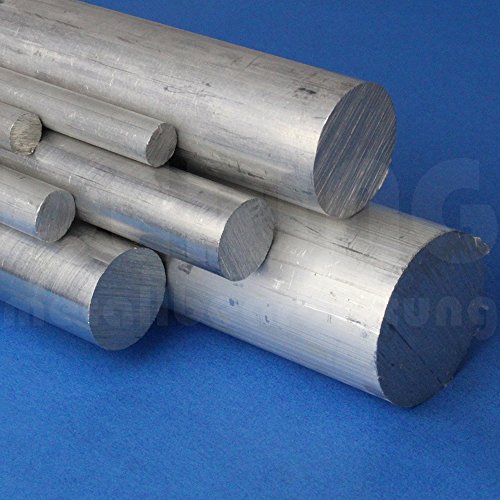 Aluminium Rundmaterial Ø 10 mm (Länge = 500 mm) AlMgSi | Rundstange Ø 10x500 mm | Aluminiumstange | Rundstab von DERING