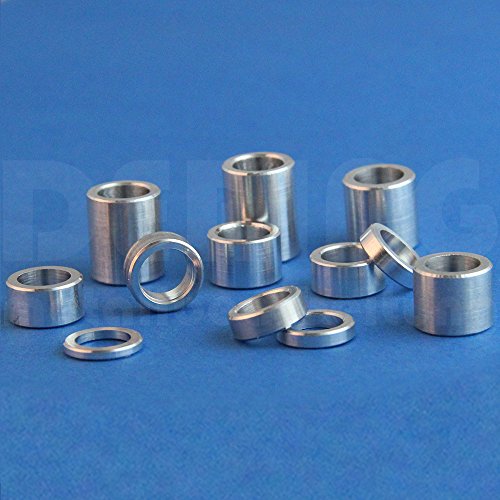 Distanzhülsen M8 aus Aluminium, D: 15mm, L: 10mm (VPE = 2 Stück) | Abstandhalter | Abstandshülse | Distanzbuchse | Distanzring | Distanzstück | Buchse | Rohling | Rohrbuchse | Verstärkungshülse von DERING