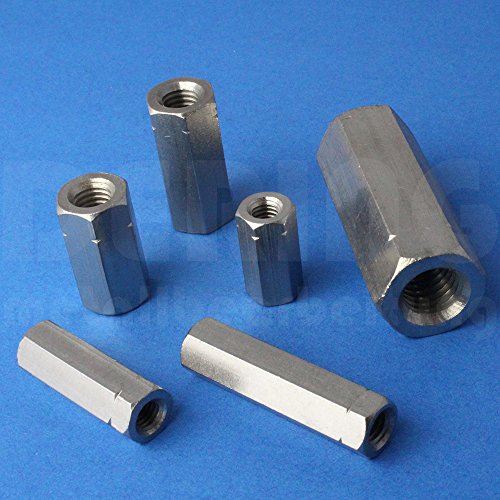 Gewindemuffen M10 X 30 Sechskant Edelstahl A2 (VPE = 2 Stück) | Sechskant-Muffen M10x30 | Langmuttern | Abstandshalter | Schildhalter | Verbindungsmuttern | Distanzmuttern | Verbindungsmuffen von DERING