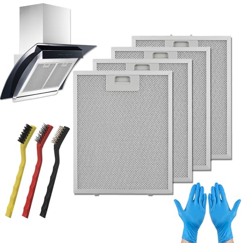 DERJDISF Filter Dunstabzugshaube - 2er-Pack, Abzugshaube Filter, Dunstabzugshaube Filter Kommt mit Zwei Paar Handschuhen, Einer Bürste(12.6 x 10.24 x 0.35in) von DERJDISF