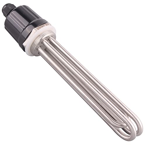 DERNORD 220V 3000W 1-1/2 Zoll Heizelement U Typ Elektrische Brühwasser Heizung BSP Gewinde Edelstahlflansch von DERNORD