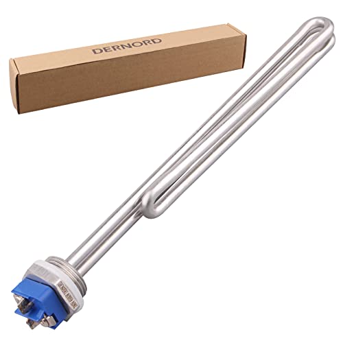 DERNORD 240V 4500W Foldback-Heizelement Edelstahl Heizung Ersatzteil 1 Zoll 33MM Flansch BSP Gewinde mit niedriger Wattdichte von DERNORD