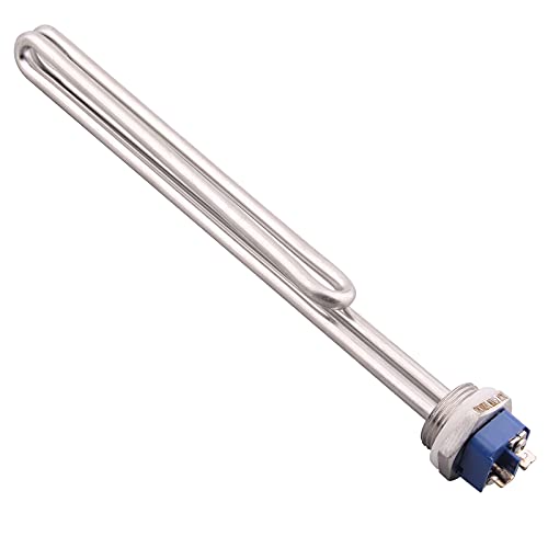 DERNORD 240V 4500W Foldback Heating Element Stainless Steel Heater Spare Part 1 Inch 33.5MM BSP Thread with Low Watt Density von DERNORD