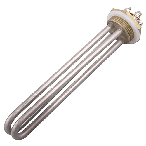 DERNORD 48 V 1500 W DC Tauchwasserheizelement Heizelement aus Edelstahl mit 1-1/4-Zoll-BSP-Messinggewindeanschluss, Doppel-U-Typ DERNORD 48 V 1500 W DC Tauchwasserheizelement Heizelement aus Edelstahl mit 1-1/4-Zoll-BSP-Messinggewindeanschluss, Doppel-U-Typ von DERNORD