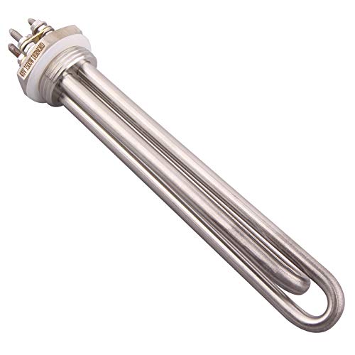 DERNORD 48V 1500W DC Submersible Water Heater Element Stainless Steel Heating Element with 1 Inch BSP Thread Fitting Double U Type… von DERNORD