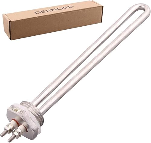 DERNORD Heizelement 12V 150 Watt 1 Zoll DN25 BSP Flansch Edelstahlheizung für Wind Surbine Solarheizung von DERNORD
