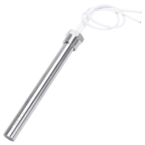 DERNORD Heizelement 24V 1000W mit 3/4 Zoll NPT Flansch Einzelrohr Edelstahl Heizpatrone Mehrzweck DIY Heizstab von DERNORD