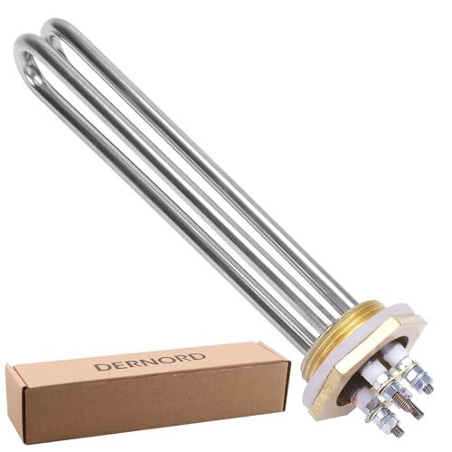 DERNORD Heizelement 48V 900W 1-1/4 Zoll DN25 BSP Heizstab Kupferflansch mit Silikonring Doppel U Typ DERNORD Heizelement 48V 900W 1-1/4 Zoll DN25 BSP Heizstab Kupferflansch mit Silikonring Doppel U Typ von DERNORD