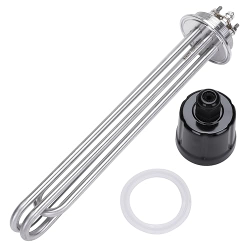 DERNORD Heizelement Tri-Clamp 6000W 220V DN50 2 Zoll Heizstab Tube Flansch aus Edelstahl mit Schwarzer Kunststoffabdeckung und Silikonring DERNORD Heizelement Tri-Clamp 6000W 220V DN50 2 Zoll Heizstab Tube Flansch aus Edelstahl mit Schwarzer Kunststoffabdeckung und Silikonring von DERNORD