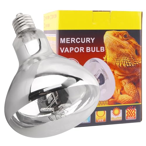DERNORD UVA UVB Wärmelampe Terrarium - E27 Fassung 80W D3 UV licht Basking Spot Lamp Reptilien Solar Strahler Vollspektrum Daylight Lamp for Schildkröten Gecko Bartagamen von DERNORD
