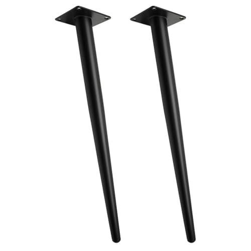 DEROFIT 71,1 cm, schwarzes Metall-Bein für den Schreibtisch von DEROFIT