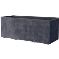 Pflanzkasten Millennium Kunststoff 99 cm Anthrazit mit Ablauflöchern Blumentopf - Deroma von DEROMA