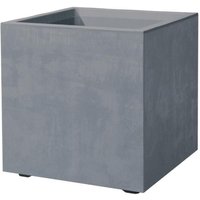 Deroma - Pflanzkasten Quadro Millenium 39 x 39 x 39 cm, Aschgrau Blumentopf von DEROMA