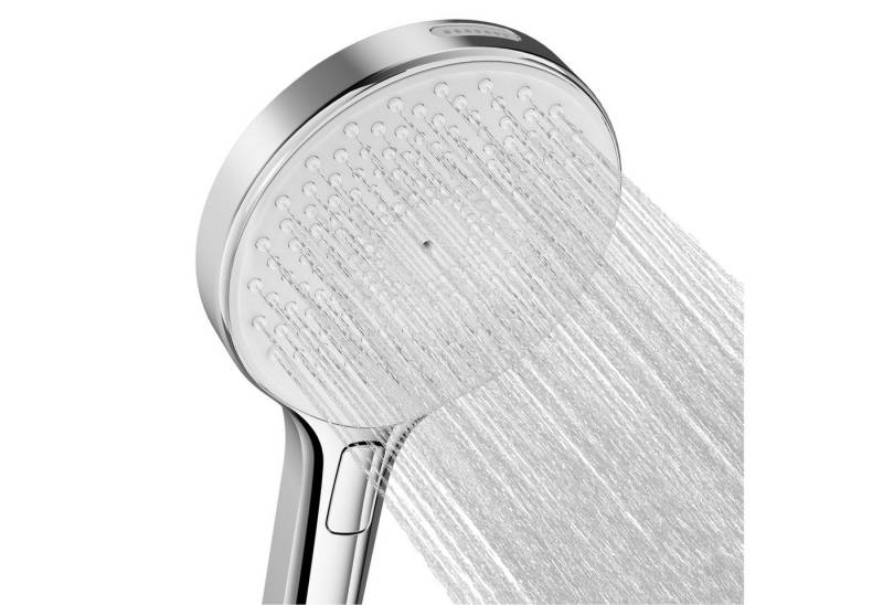 DERW MAX Regenduschkopf 4 Strahlarten SPA Handbrause für Dusche 3-in-1 HANDDUSCHE 140mm, (Duschkopf mit Schlauch, ABS Druckverstärker), Handbrause in Chrom von DERW MAX