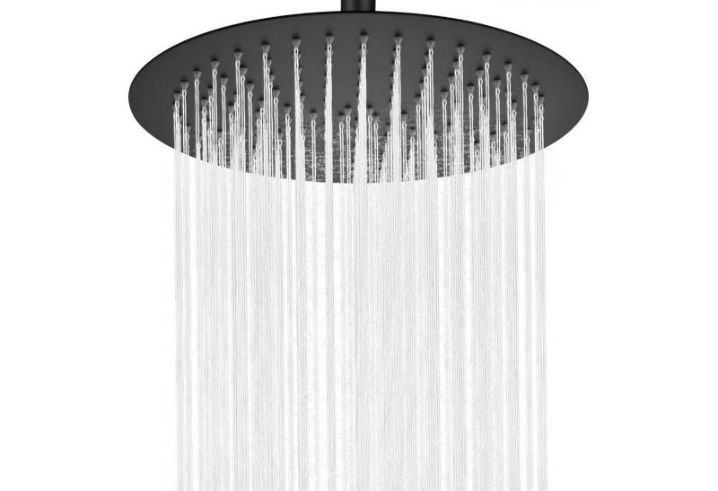 Auralum Max Regenduschkopf Überkopf-Dusche Duschkopf von oben regenduschkopf Edelstahl, (regenduschkopf xxl, 1-tlg., schwarz Regenduschen), Schwarz/Chrom von Auralum Max