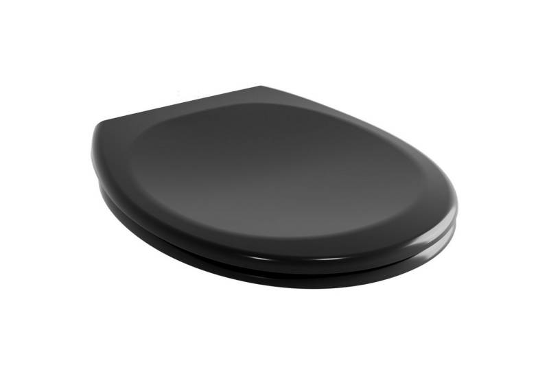DERW MAX WC-Sitz mit Absenkautomatik Toilettendeckel Klodeckel Toilette Sitze O-Form, mit Softclose Quick-Release Funktion Klodeckel Klobrille,Schwarz von DERW MAX