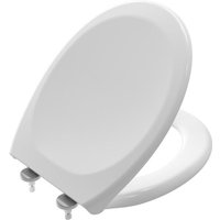 DERW Max O-förmiger Soft-Close-Schnellverschluss-Toilettensitz – Toilettensitz und Deckel in einem, belastbar bis 150 kg, weiß DERW Max O-förmiger Soft-Close-Schnellverschluss-Toilettensitz – Toilettensitz und Deckel in einem, belastbar bis 150 kg, weiß von DERW MAX