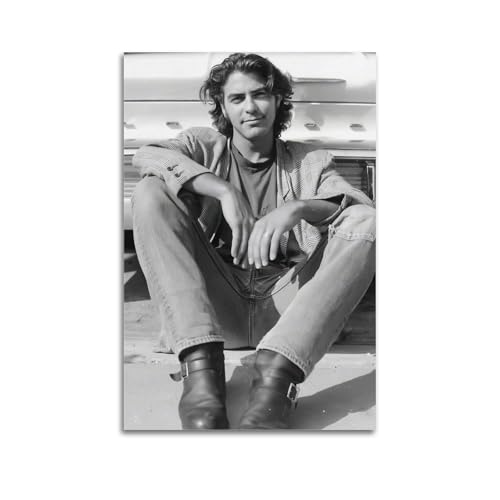 DESAKMQR George Clooney Charmantes Poster Wandmalerei Scrolls Auf Leinwand Haus Haus Wanddekoration 08x12inch(20x30cm) von DESAKMQR