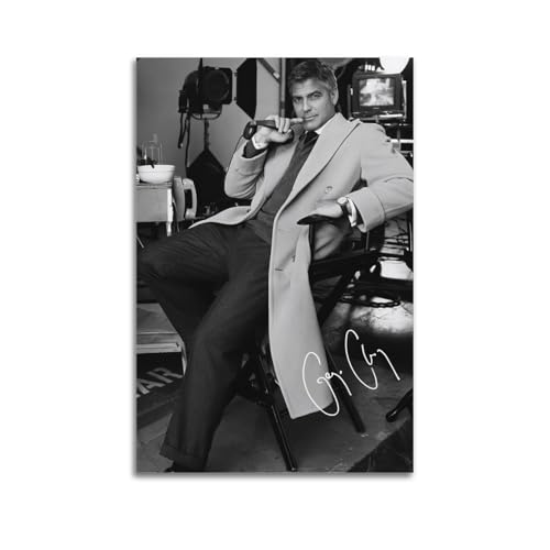 DESAKMQR George Clooney Sexy Poster Coole Kunstwerke Gemälde Wandbilder Leinwanddrucke Wandkunst Heimdekoration 20x30inch(50x75cm) von DESAKMQR