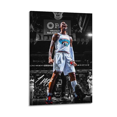 DESAKMQR Ja Morant Basketball Star Posters Home Innendekoration Ölgemälde Leinwand Fototapete Bilder 08x12inch(20x30cm) von DESAKMQR