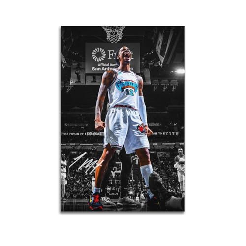 DESAKMQR Ja Morant Basketball Star Posters Home Innendekoration Ölgemälde Leinwand Fototapete Bilder 24x36inch(60x90cm) von DESAKMQR
