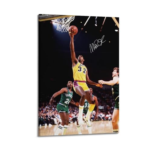DESAKMQR Magic Johnson Klassisches Action-Posters Wandmalerei Scrolls Auf Leinwand Haus Haus Wanddekoration 24x36inch(60x90cm) von DESAKMQR