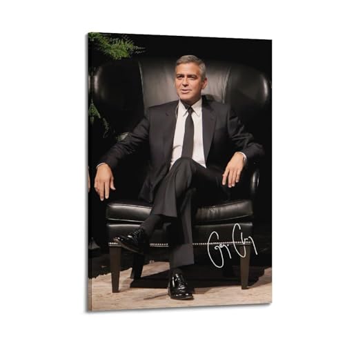 George Clooney Filmstar-Poster Zimmer Kunst Ästhetik Wandmalerei Leinwand Modernes Schlafzimmer Dekoration 24x36inch(60x90cm) von DESAKMQR