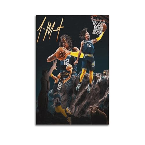 Ja Morant Basketball Star Kunst Poster Coole Kunstwerke Gemälde Wandbilder Leinwanddrucke Wandkunst Heimdekoration 16x24inch(40x60cm) von DESAKMQR