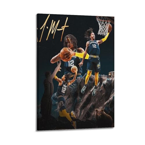 Ja Morant Basketball Star Kunst Poster Wandmalerei Scrolls Auf Leinwand Haus Haus Wanddekoration 24x36inch(60x90cm) von DESAKMQR